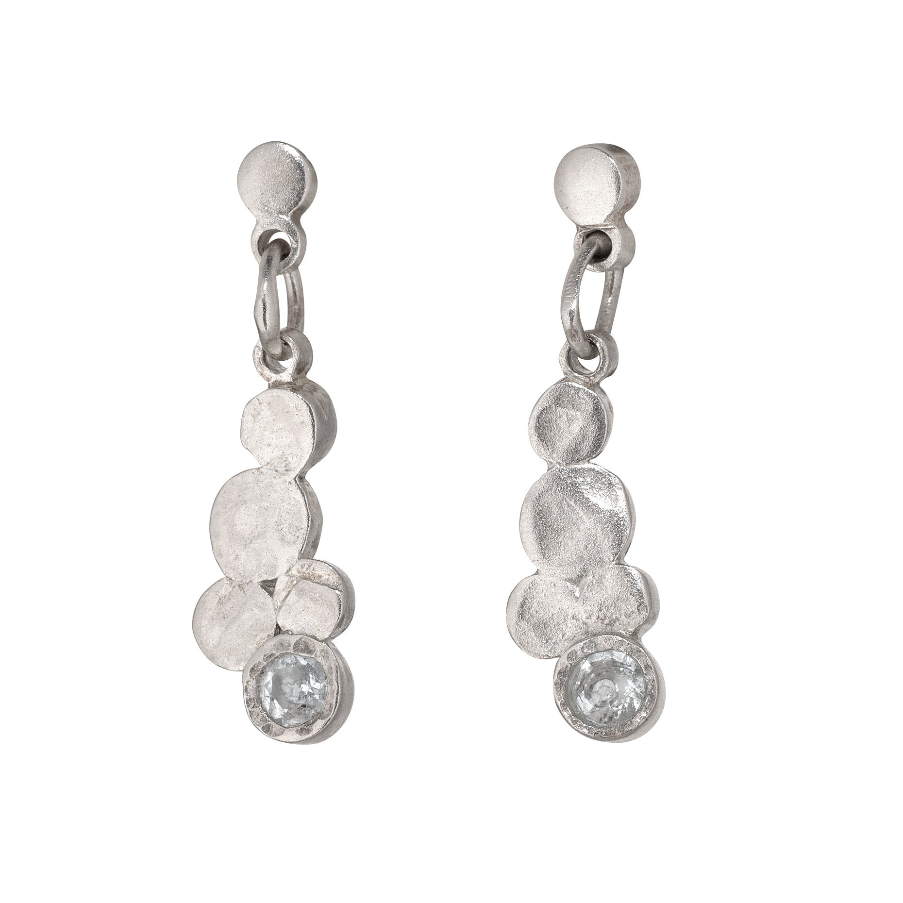 Constelations Small Stud Drop Silver Earrings