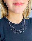 Connections Narrow Five Circle Neckpiece Silver