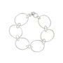 Circles Oval Bracelet Silver