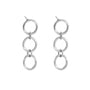 Circles Three Drop Earrings Silver