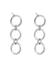 Circles Three Drop Earrings Silver