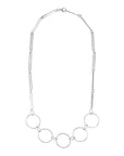 Connections Narrow Five Circle Neckpiece Silver