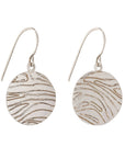 Imprint Drop Disc Earrings